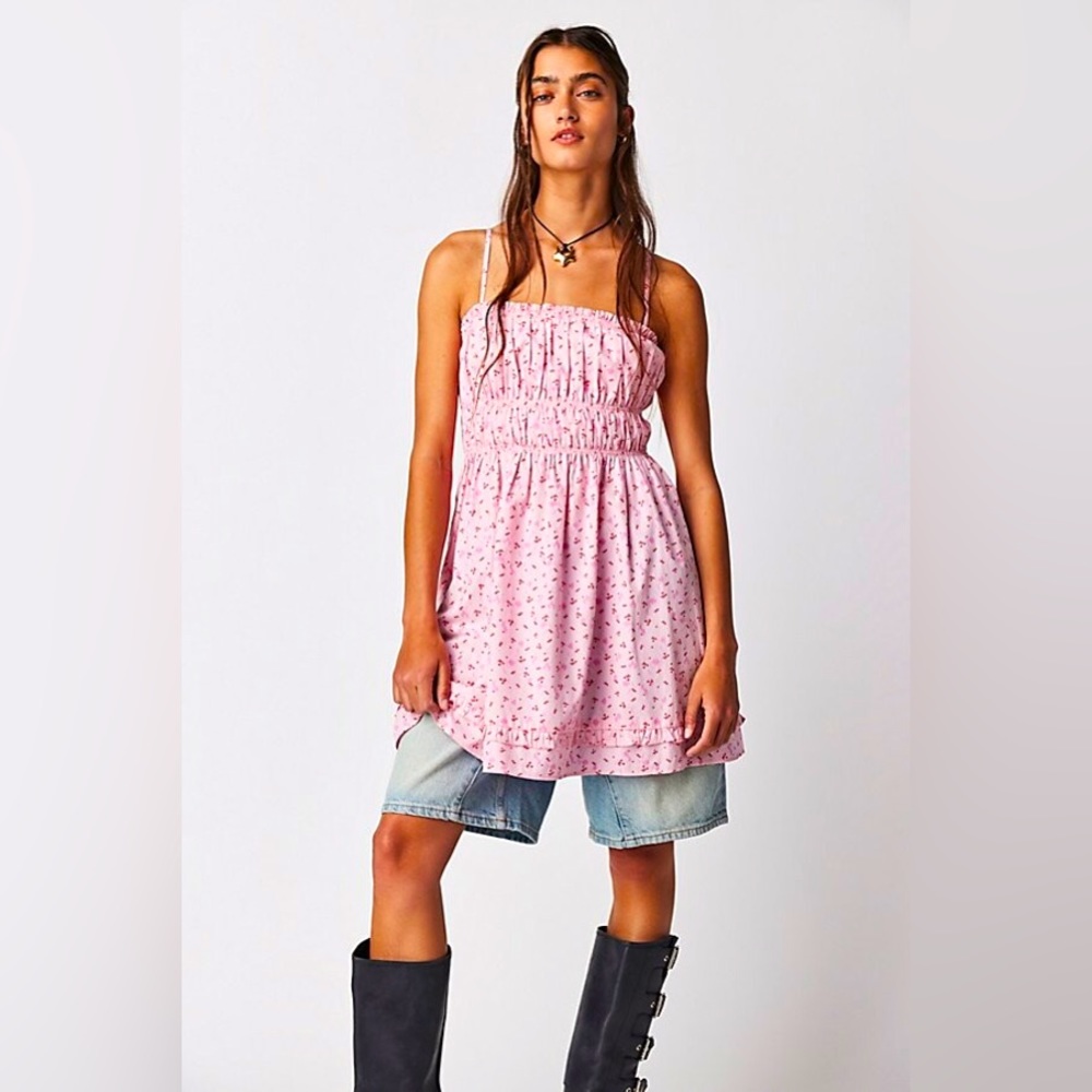 🍒 Free People Gabby Mini Dress- Size L 🍒